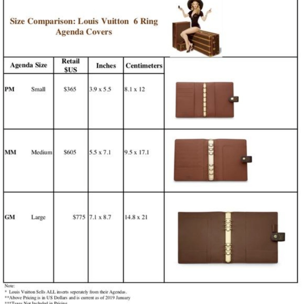 Fit Louis Vuitton PM & MM Agenda 6 Ring Cove for LV Organizers: Pen/Paper Bundle - Picture 6 of 8